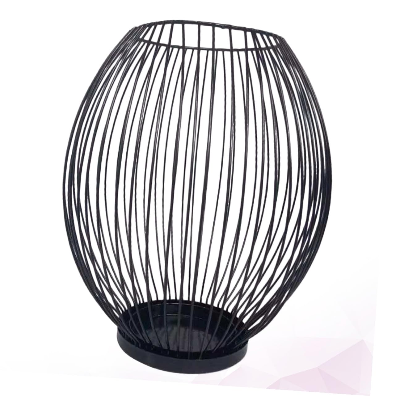 Arredamento Da Tavola Nero Candelabro Minimalista Portacandele in Vaso Di Filo Portacandele a Colonna Da Tavolo a Gabbia Per Uccelli Applique Nere Artigianato Ferro Battuto