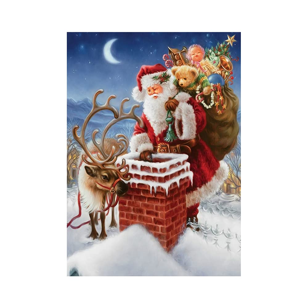 DIY Diamond Painting kit, Special-Shaped Diamond Painting, Partial Diamond Painting kit,Crystal Rhinestone Art for Home Wall Decoration- (Santa Claus six 30x40cm)