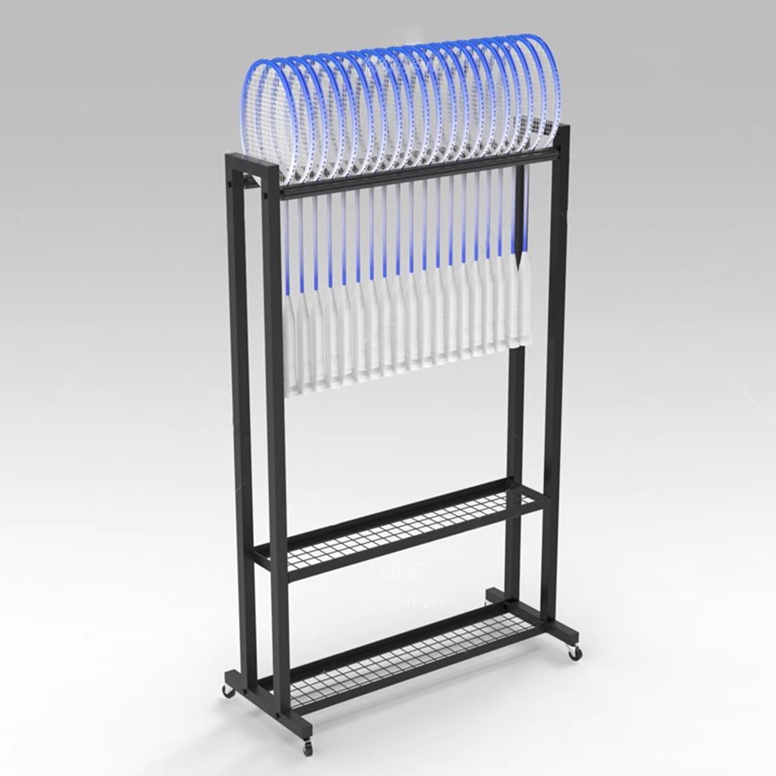Support de rangement pour raquettes au sol et rack de stockage pour balles de sport