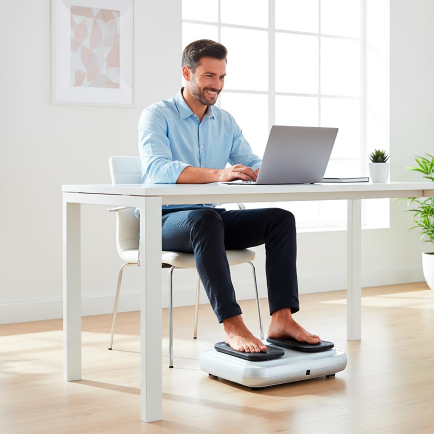 Bonplus Fit Legs Appareil d’exercice pour les pieds et les jambes à intensité réglable avec télécommande