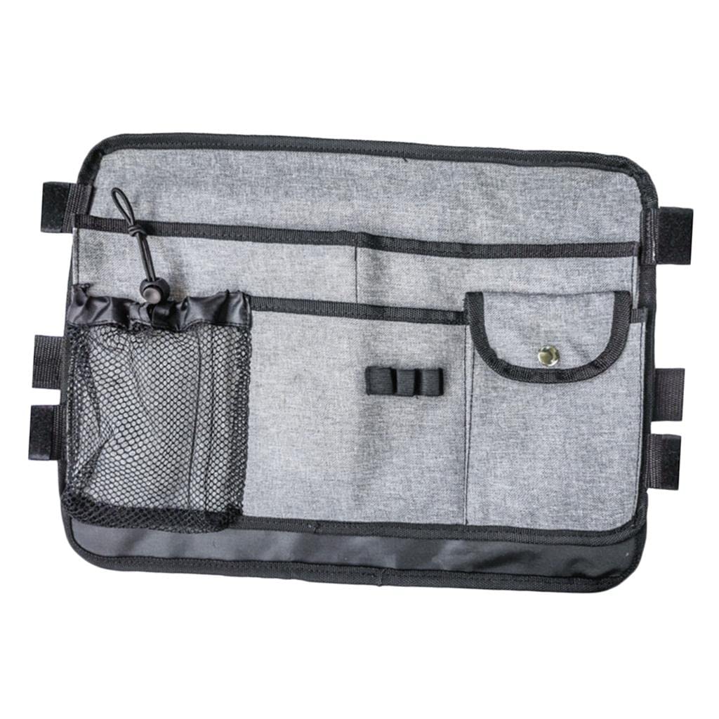 Borsa impermeabile del sacchetto del bracciolo laterale della sedia a rotelle per gli accessori della scatola della pillola della tazza, nero, 32 x 18 cm