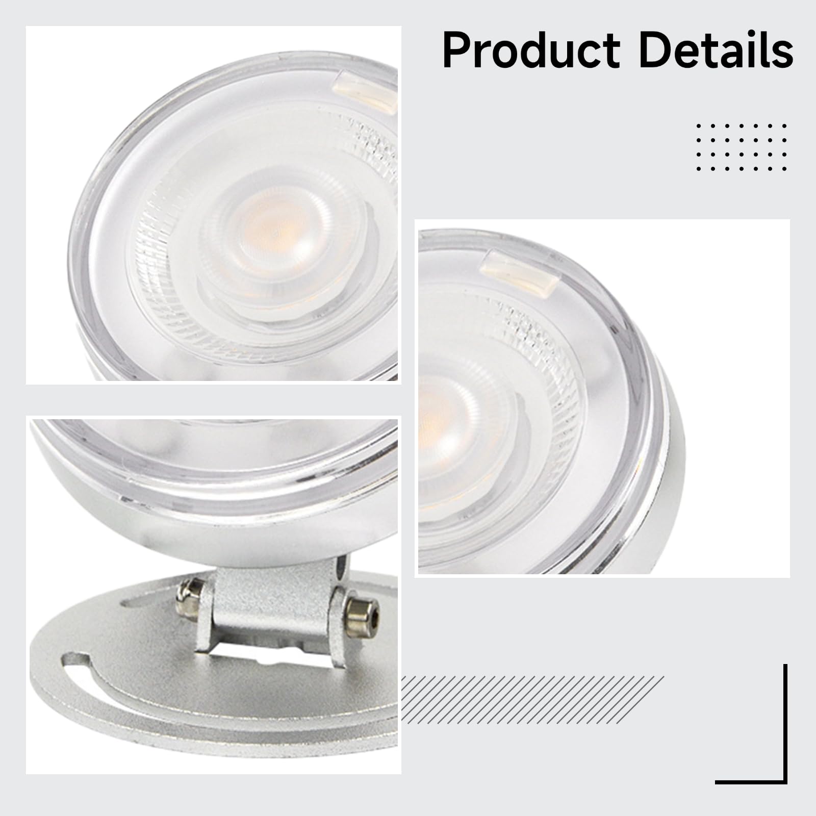 LED-Brunnenlichter, 12 W, 3000 K, Warmweiß, DC 12 V, 8,9 cm, tauchfähiges Teichlicht, IP68 wasserdicht, für Teich, Pool, Unterwasser-Landschaftslicht