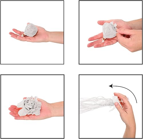 Miniatura 4 de Beistle 5 piezas de serpentinas de papel sin ensuciar confeti para víspera de Año Nuevo, boda, cumpleaños, regalos de fiesta de graduación, 3 x 2.5