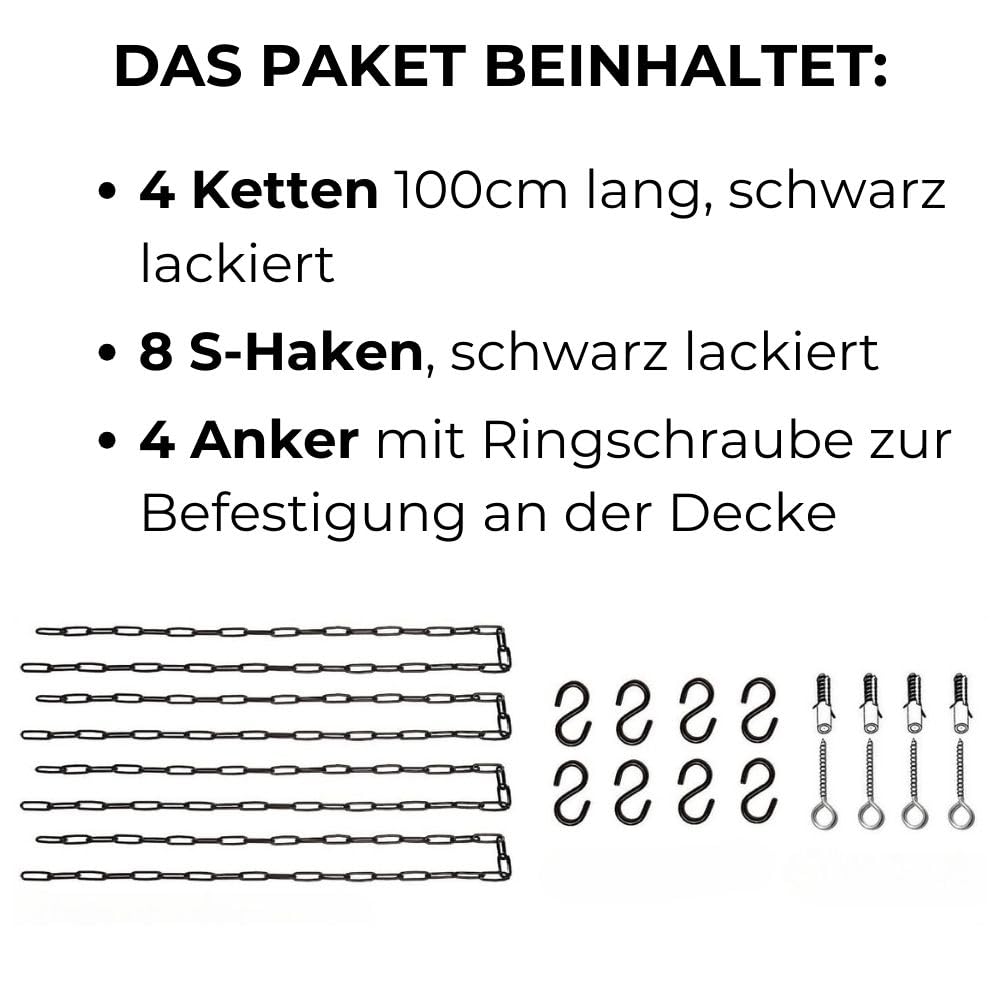 yelloo - Pflanzenregal Indoor Outdoor, Balkon Deko, Blumenständer Metall Hängendes Regal mit Ketten für Garten, Ideal zum Pflanzgefäßes im Freien (FLOWERS 55 cm, Braune/Walnüsse)