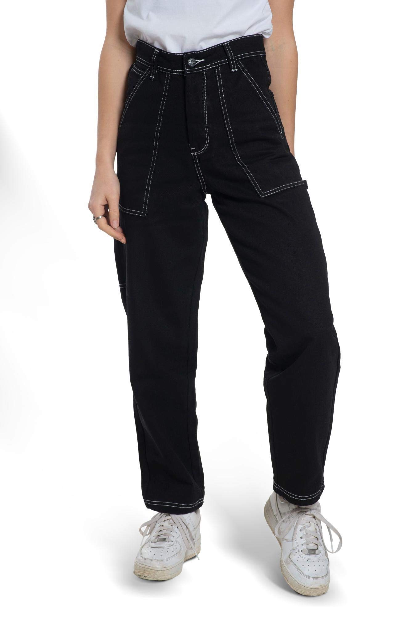Homeboy Unisex x-tra Work Twill Pants, Black, 28 L30