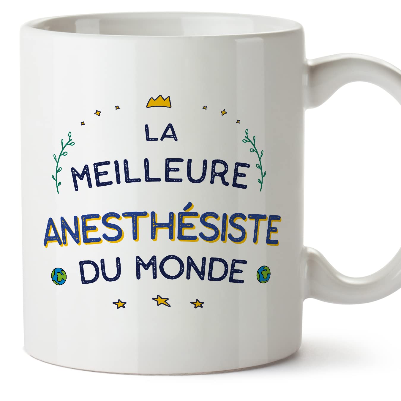 MUGFFINS Anaesthetist Woman Mug - in French - Meilleur du Monde - Funny Gift for Colleagues - Ceramic 11oz Mug — image 1