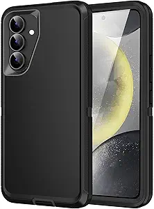 for Galaxy S25 Plus/S24 Plus 5G Case,Shockproof Dropproof Dustproof,3-Layer Full Body Protection Heavy Duty High Impact Hard Cover Case for Galaxy S25+/S24+ 5g,Black