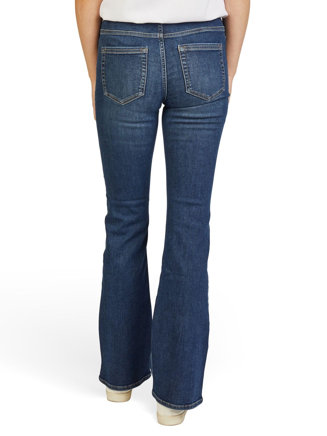 ONLY Jeans Damen Weites Bein Stretch Flared Fit ONLBLUSH Mid Waist Bootcut Jeanshose Hose Denim Blau Schwarz S M L XL XXL 30-32L