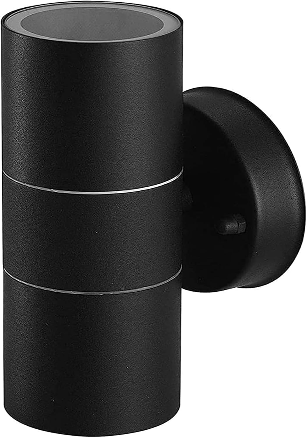 NTEK GU10 Black Stainless Steel Double Indoor Outdoor Wall Lights, Modern Aluminum Up and Down Wall Lights, IP65 Garden Wall Lamp ZLC03 for Home, Garden, Entrance, Corridor Courtyard.