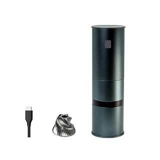 PT1 Portable Electric Burr Coffee Grinder V2, USB-C Rechargeable Stainless Conical Burr Grinder, Aluminum Body with Cleaning Brush Included - Amazon product rated Grade C