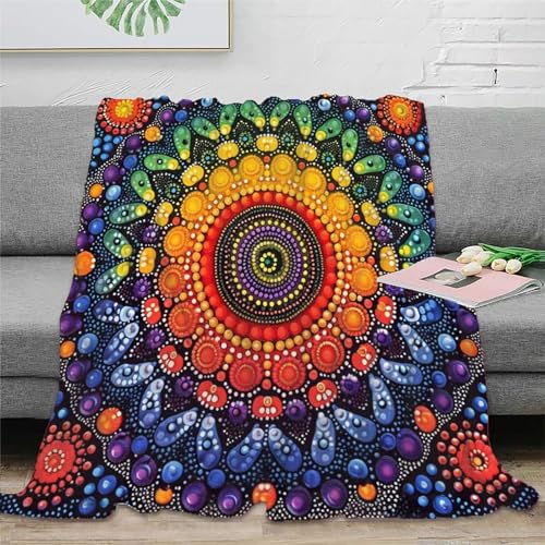 Couverture Impression 3D Flanelle Mandala Grand Lit et Canapé - 2