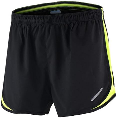 Gwell, pantaloni corti da corsa, da uomo, con slip interno., verde, EU XL  (Tag 2XL) : Abbigliamento