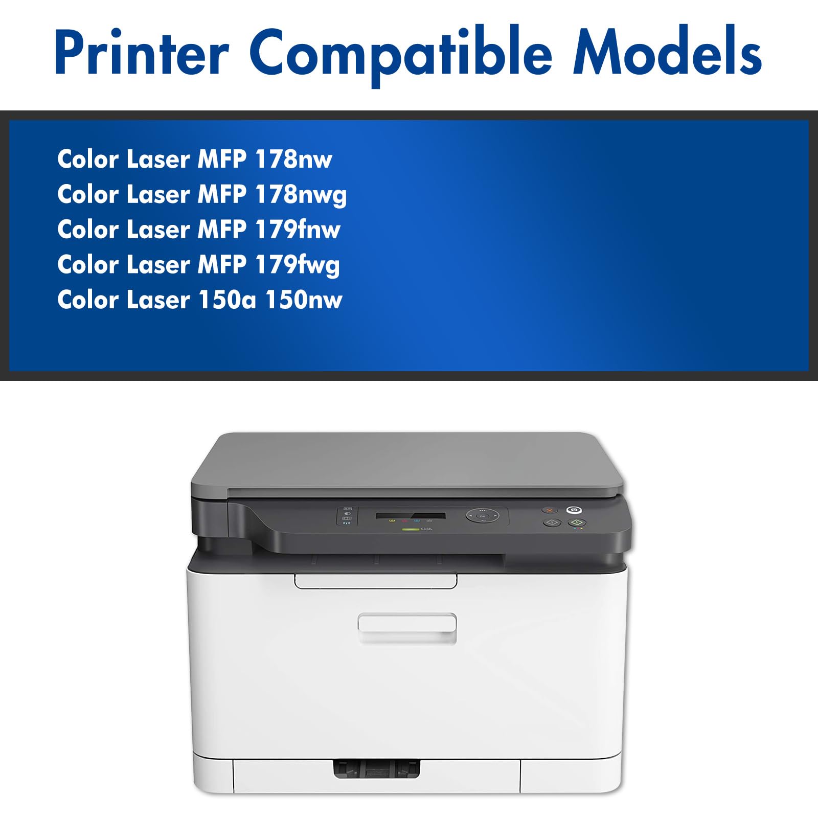 117A 178nwg 179fwg Toner Set 4er-Pack W2070A W2071A W2072A W2073A | Kompatibel für HP 117A Multipack Color Laser MFP 178nwg 179fwg 178nw 150nw 179fnw Schwarz Cyan Gelb Magenta Tonerkartusche