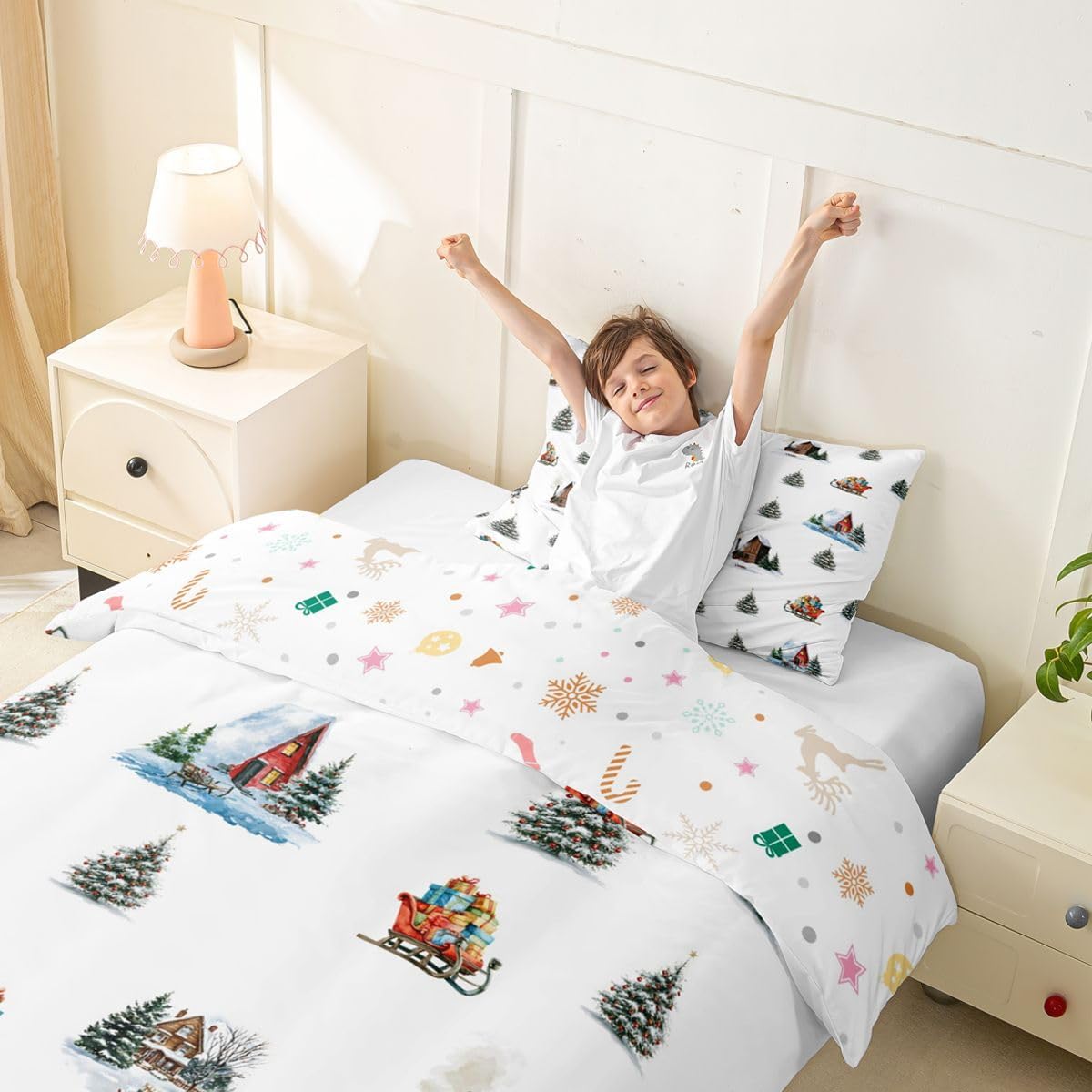 Erosebridal Christmas Tree Duvet Cover Toddler Size