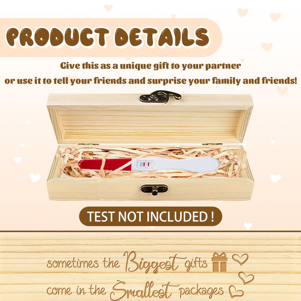 Pregnancy Test Box CHGCRAFT Pregnancy Wooden Announcement Gifts