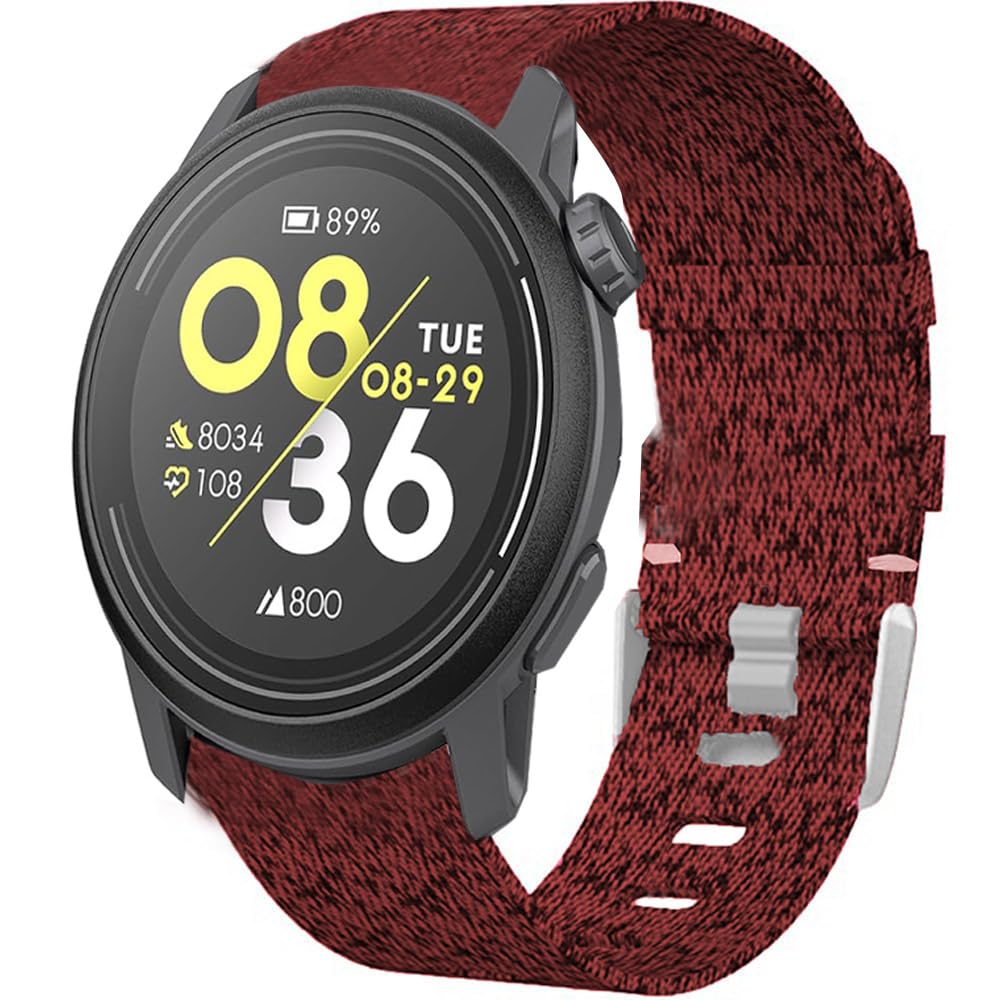 Compatible for COROS APEX 4 Band, Lamshaw Quick Release 20mm, 22mm, 24mm Breathable Nylon Woven Fabric Replacement Accessory Strap Compatible with