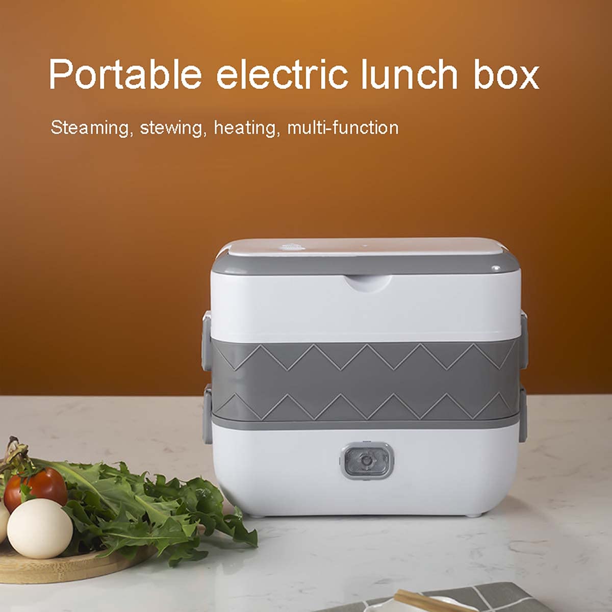 Scaldavivande Elettrico per Alimenti, Scaldavivande Portatile per Alimenti Scatola per Il Pranzo al Calore per Lavoro Scatola per Il Pranzo a Vapore per Home Office Scuola Viaggi Cuocere Cib