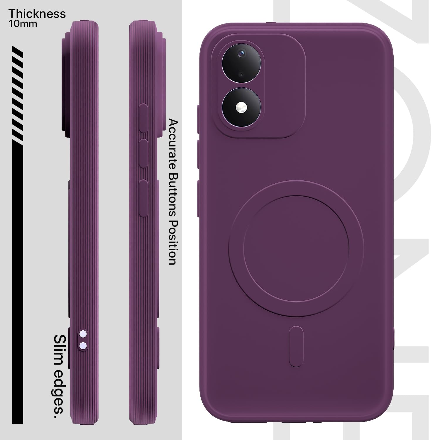 Redmi Note 17 5G Case - Purple Silicone Cover -3 Redmi Note 17 5G Case - Purple Silicone Cover -3