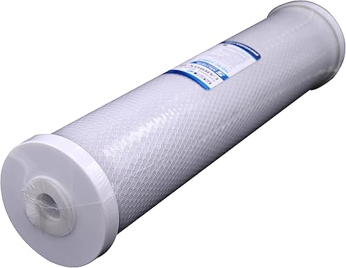 PureT HQCBC-20BB-5, filtro de bloque de carbono de coco de 20 x 4.5 pulgadas, certificado NSF, carbón activado Cononut Shell elimina el cloro, la