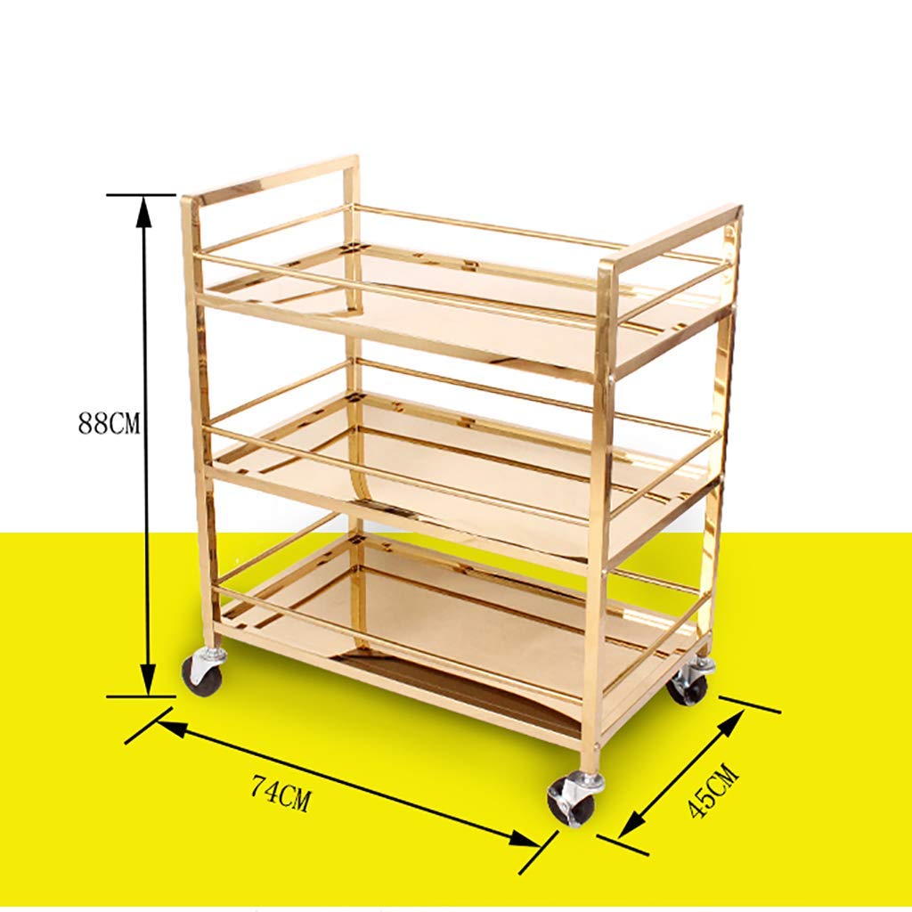Carrelli per la Cucina, Carrello di Servizio in Acciaio Inossidabile, Carrello per Catering, Carrello per la Pulizia, Carrello per Il tè, Carrello per Il serviz