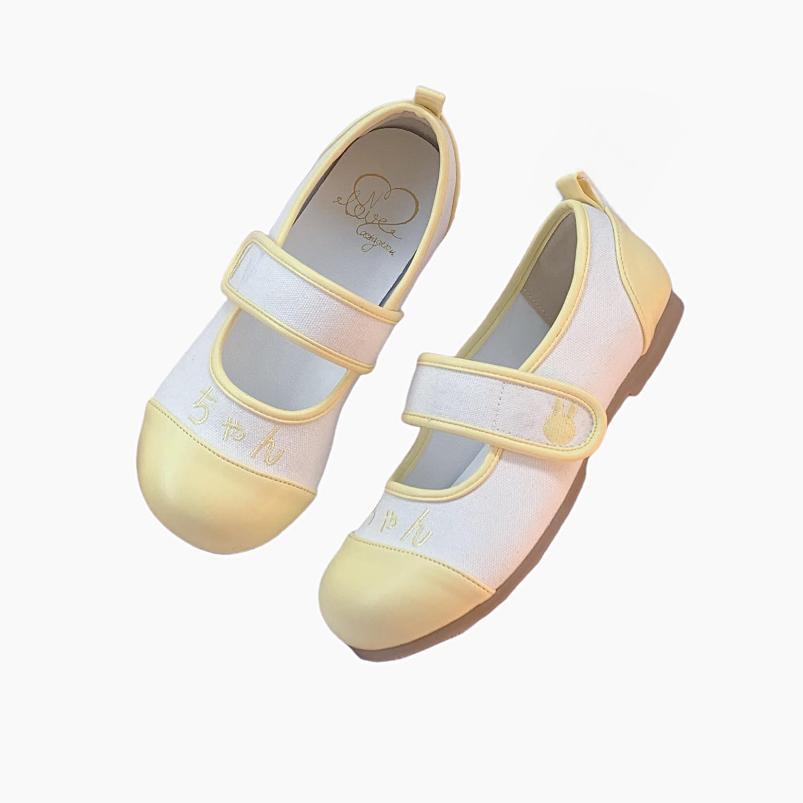 Japanese Casual Lolita Shoes, Cute Mary Jane Flats Rabbit Inspired Shoes: 3.5 Yellow