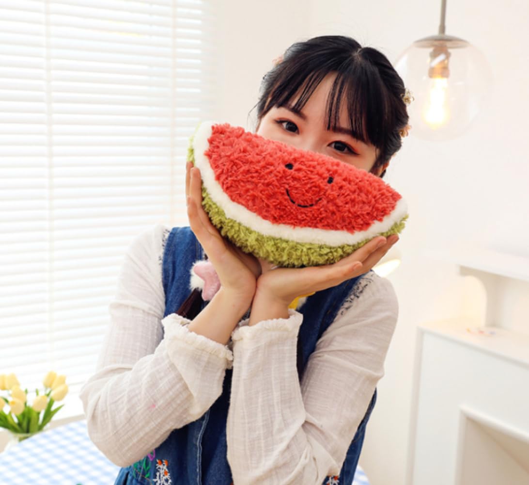Fruit Plush Toys - Mango Carrot Hugging Pillow, FruitShape pillow filled doll, suitable for children and girls (Watermelon) - Image 3