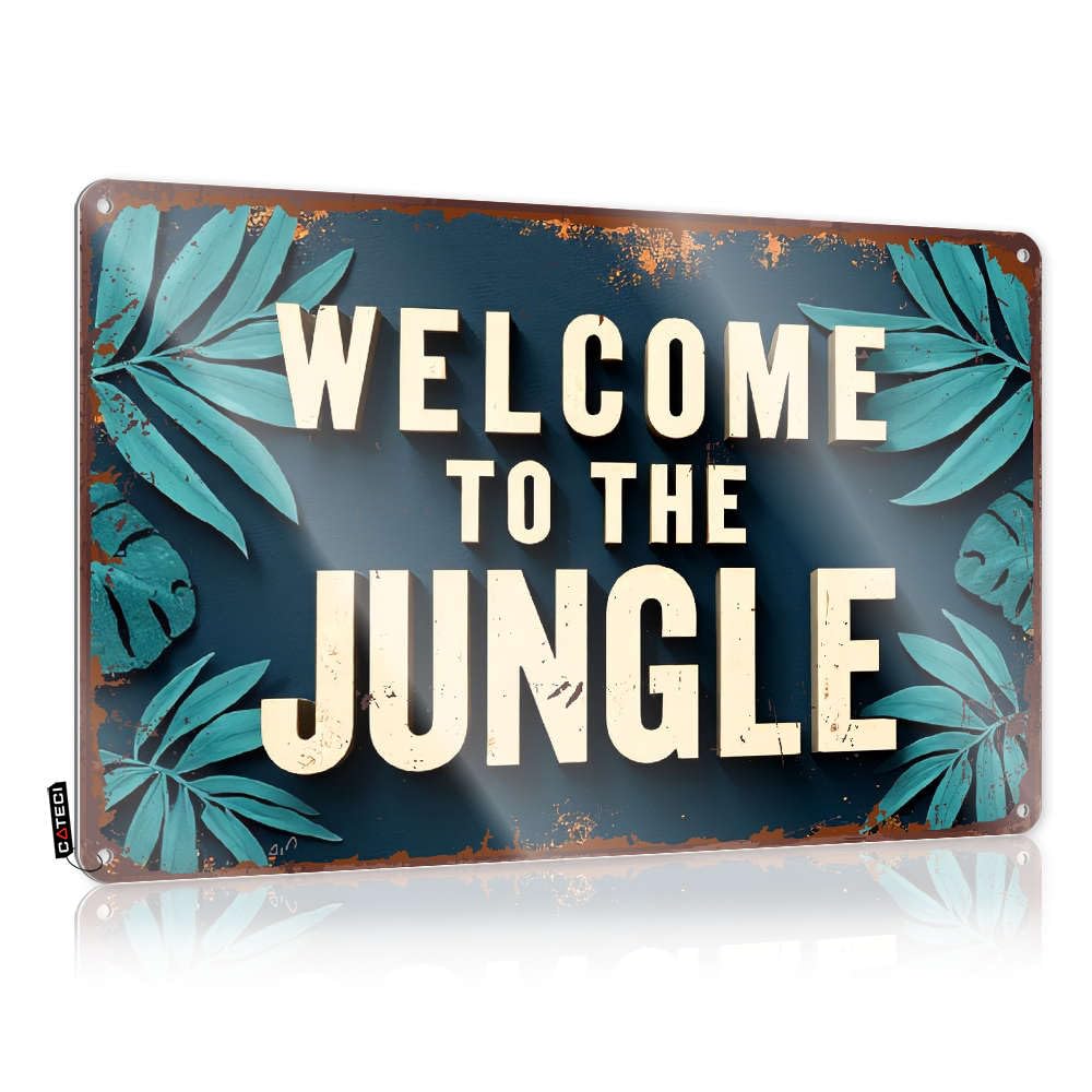 Statue Funny Wall Art Valentine's Day Gift | Welcome To The Jungle. Quality Checkout Decoration(30X40CM)