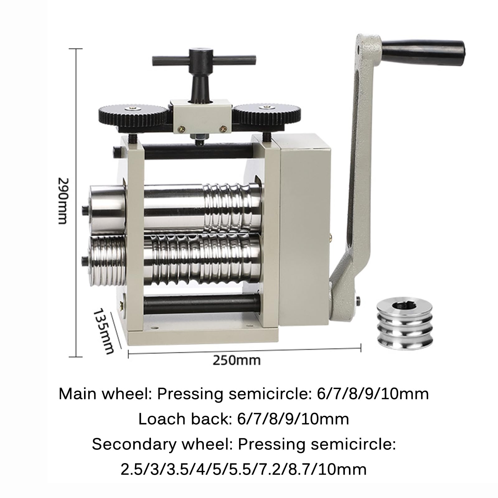Laminatoio manuale per la creazione di gioielli, strumento multifunzionale con controllo preciso dello spessore per artigianato professionale