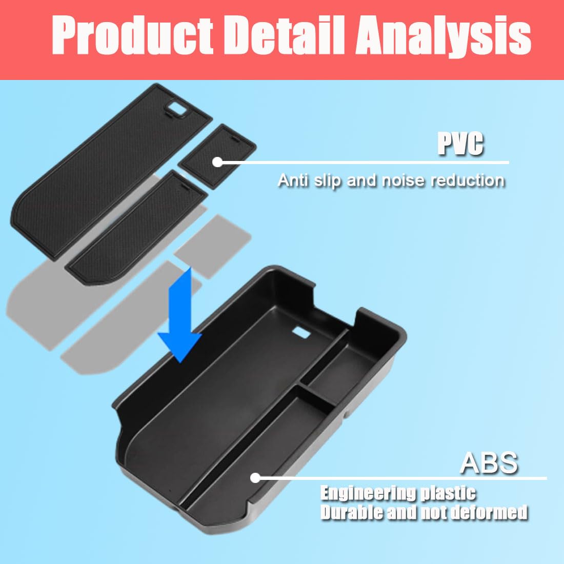 SHIFENG Plateau De Console Centrale De Voiture Compatible Avec Range