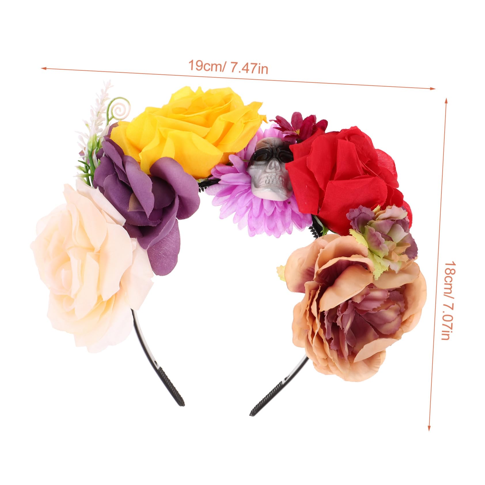 FOMIYES Halloween Skull Hair Pin Skeleton Fabric Hairband Skull Head Hair Hoop for Cosplay