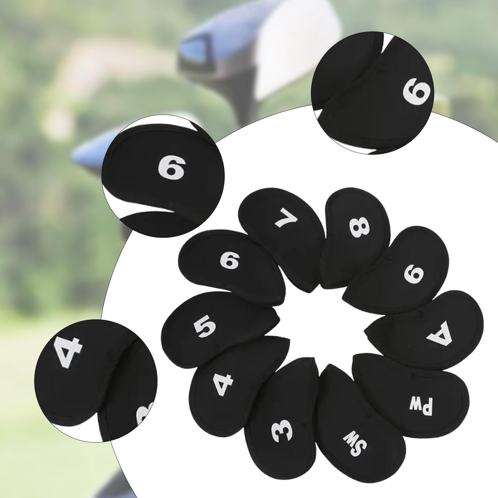 Baoblaze Set di 10 Copri-Testa per Mazze da Golf in Neoprene