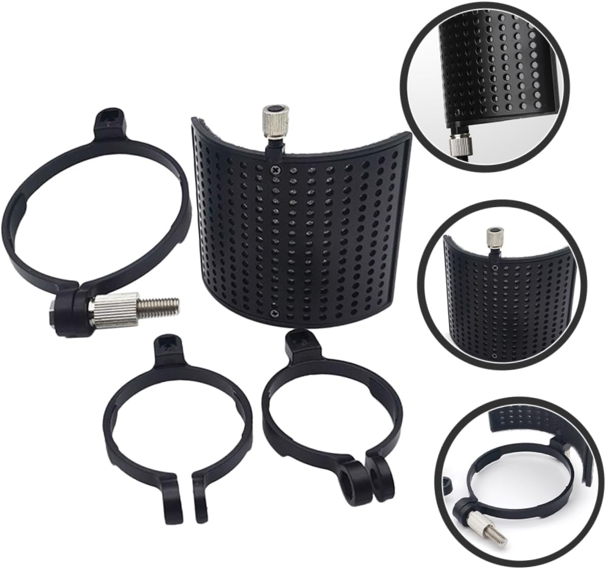 SUPVOX 3sets U-shaped Microphone Windscreen Pop Filter for Desktop Floor Stands