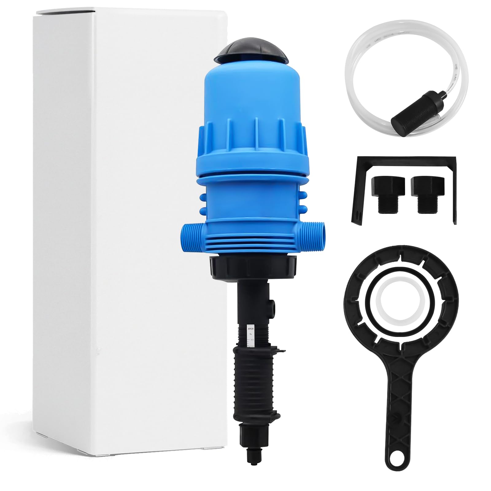 Inyector de fertilizante 0.2-4.5% para riego por goteo, dosificación ajustable