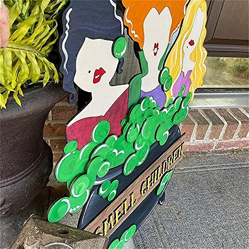 HNZNCY Schattig Halloween boerderij veranda teken, heks veranda teken, val decoraties veranda borden, indoor outdoor… - Afbeelding 5