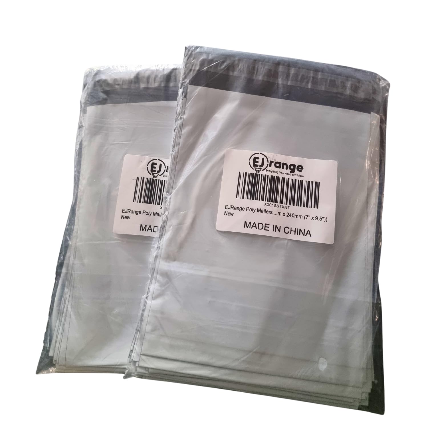 100 Pack White Mailing Bags -Strong Waterproof Postage Bags, Tamper-Proof Poly Mailers, Envelopes, Parcel Bags, Ideal for Postage, Packaging, Shipping and Delivery (200, 7"x9.5"(175x240mm))