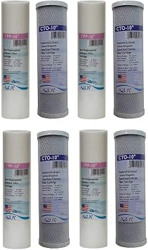 4 replacement filter sets for Dual Stage Reverse Osmosis Revolution Whole House System 1 year supply