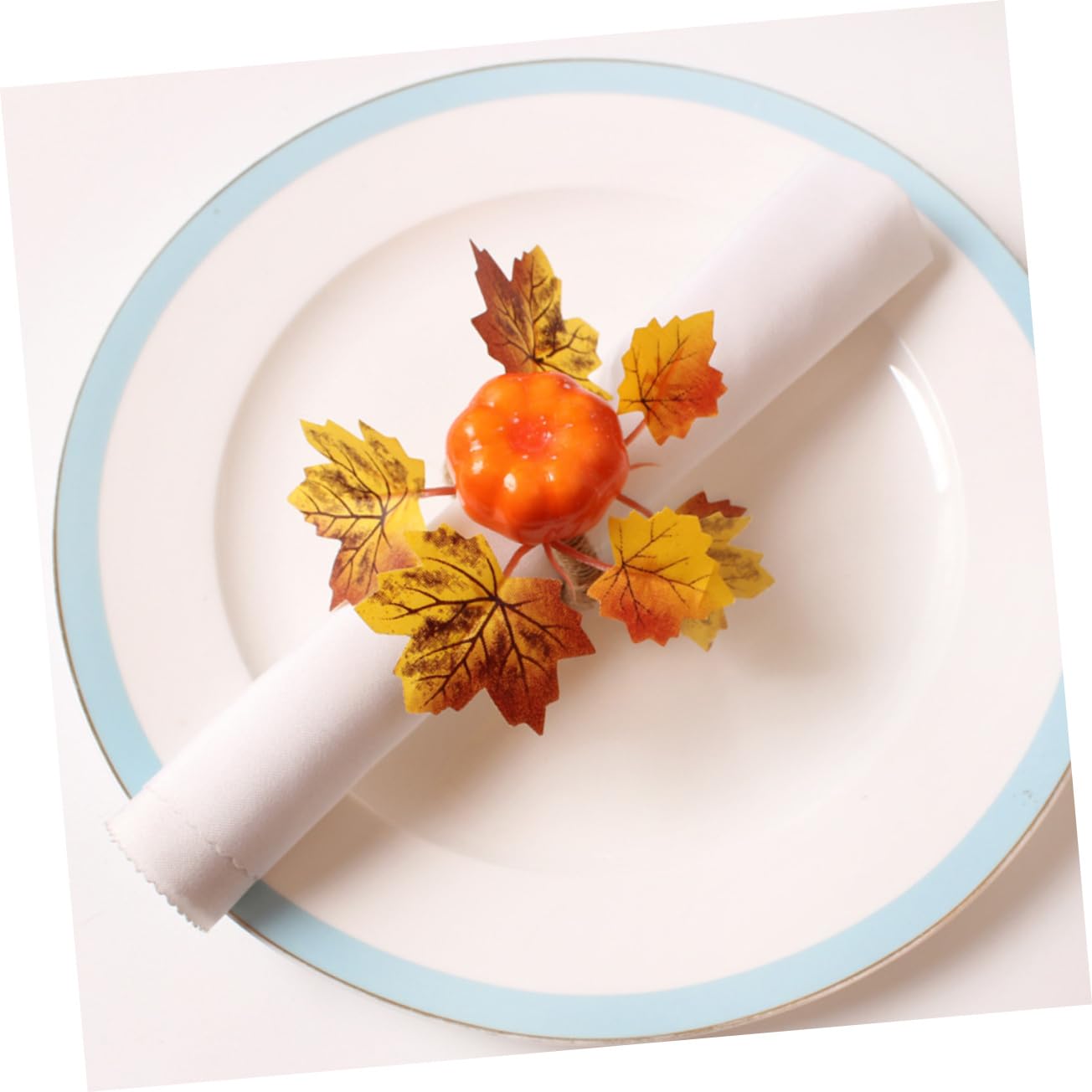 Cabilock 3 Set Bottoni Di Tovagliolo Di Zucca Decorazioni Thanksgiving Portatovagliolo Bling Portatovaglioli in Rattan Adornare Portatovaglioli Affidabili Arredamento Per Feste 6 Pezzi * 3