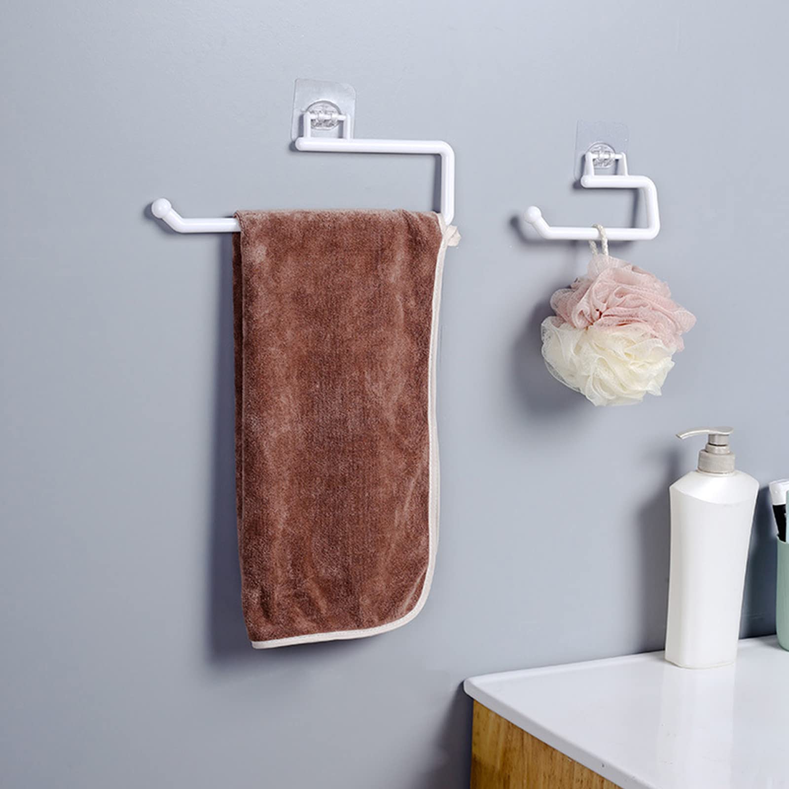 Paper Towel Holder Dispenser Multi-purpose Hanger For Paper Towels Bathrobes Wrap Punch-free