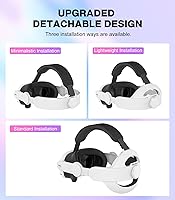 Vista 4 de MoKo Head Strap for Meta Quest 3, Accessories Compatible with Oculus Quest 3 with Adjustable Elite Strap Replacement for Enhanced Comfort Support