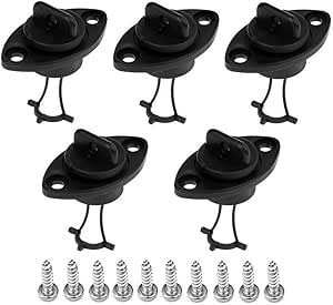 COOLOOdirect 5 piezas Universal Negro Plástico Kayak Dinghy Canoe Barco Hull Hilo Tapones de drenaje Kayak Accesorios