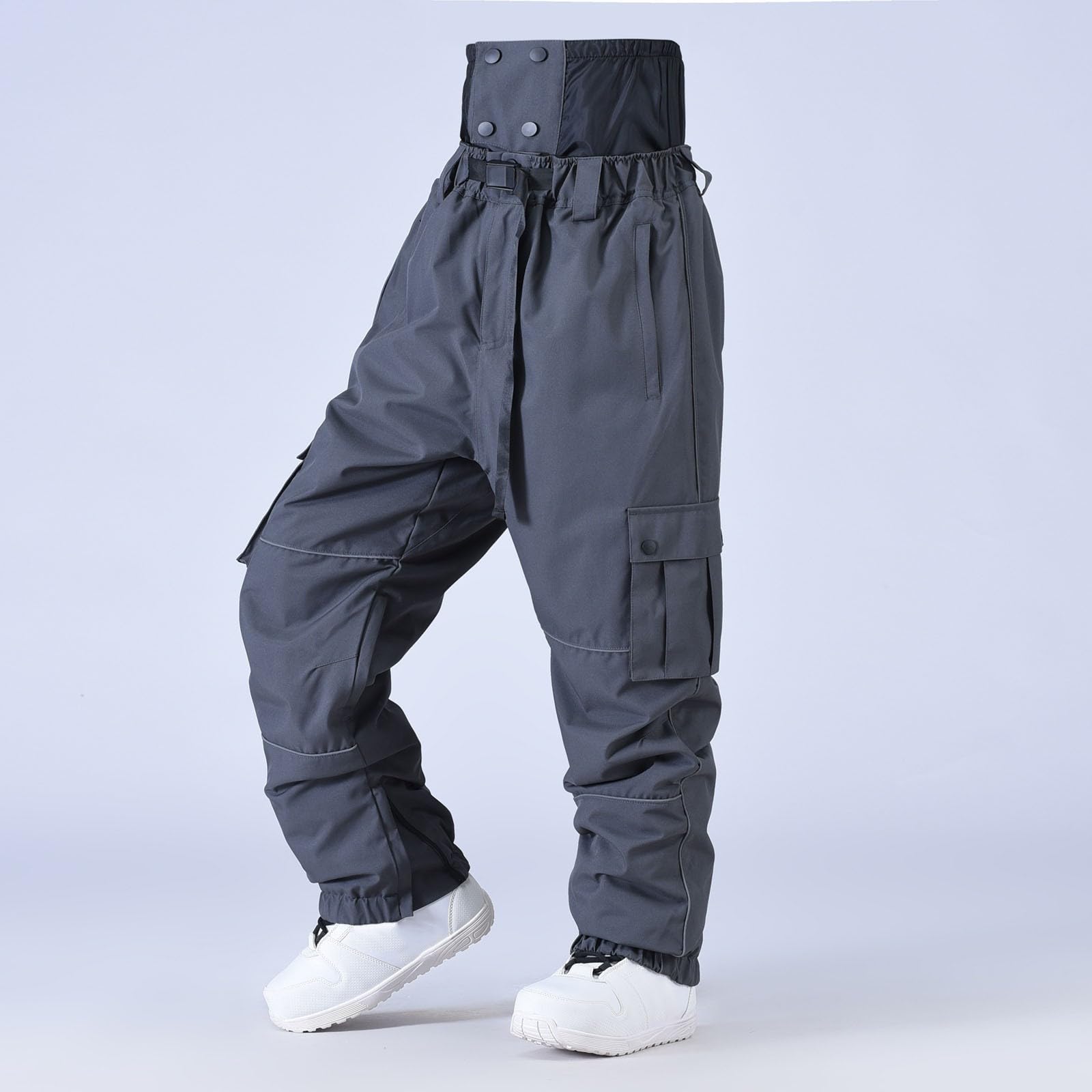Sunnyuk Pantaloni Snowboard Uomo Tuta da Neve Montagna Pantalone Impermeabile Curvy Pantaloni Taglie Forti Termici Salopette Elasticizzati Sci Invernale Snowboard
