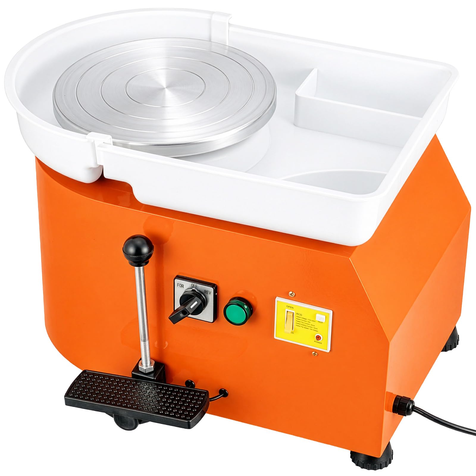 GREENSAPPIRE 350W Electric Pottery Wheel – 25cm Turntable Potters Wheel for Adults & Kids, Adjustable Speed Clay Forming Machine with Foot Pedal & Handle, DIY Ceramic Art Kit