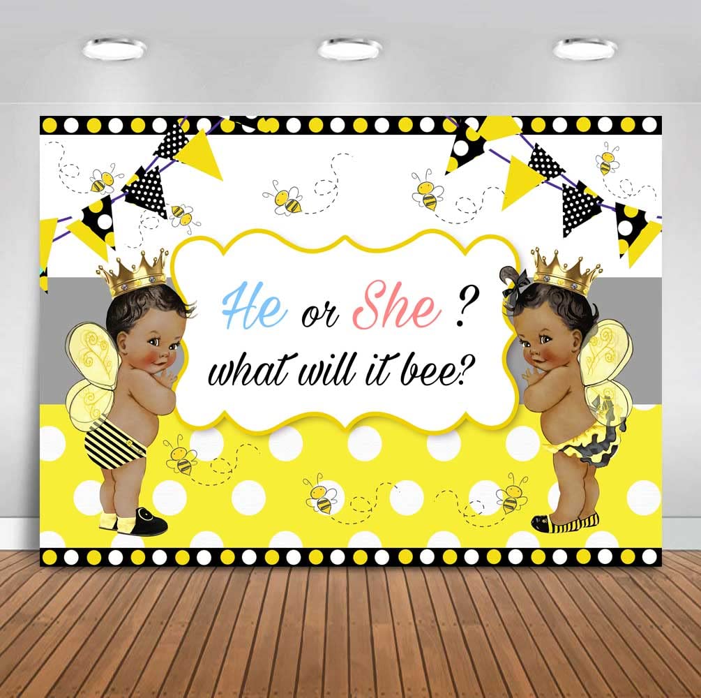 Sensfun Bee Gender Reveal Backdrop He Or She What Will | Desertcart INDIA