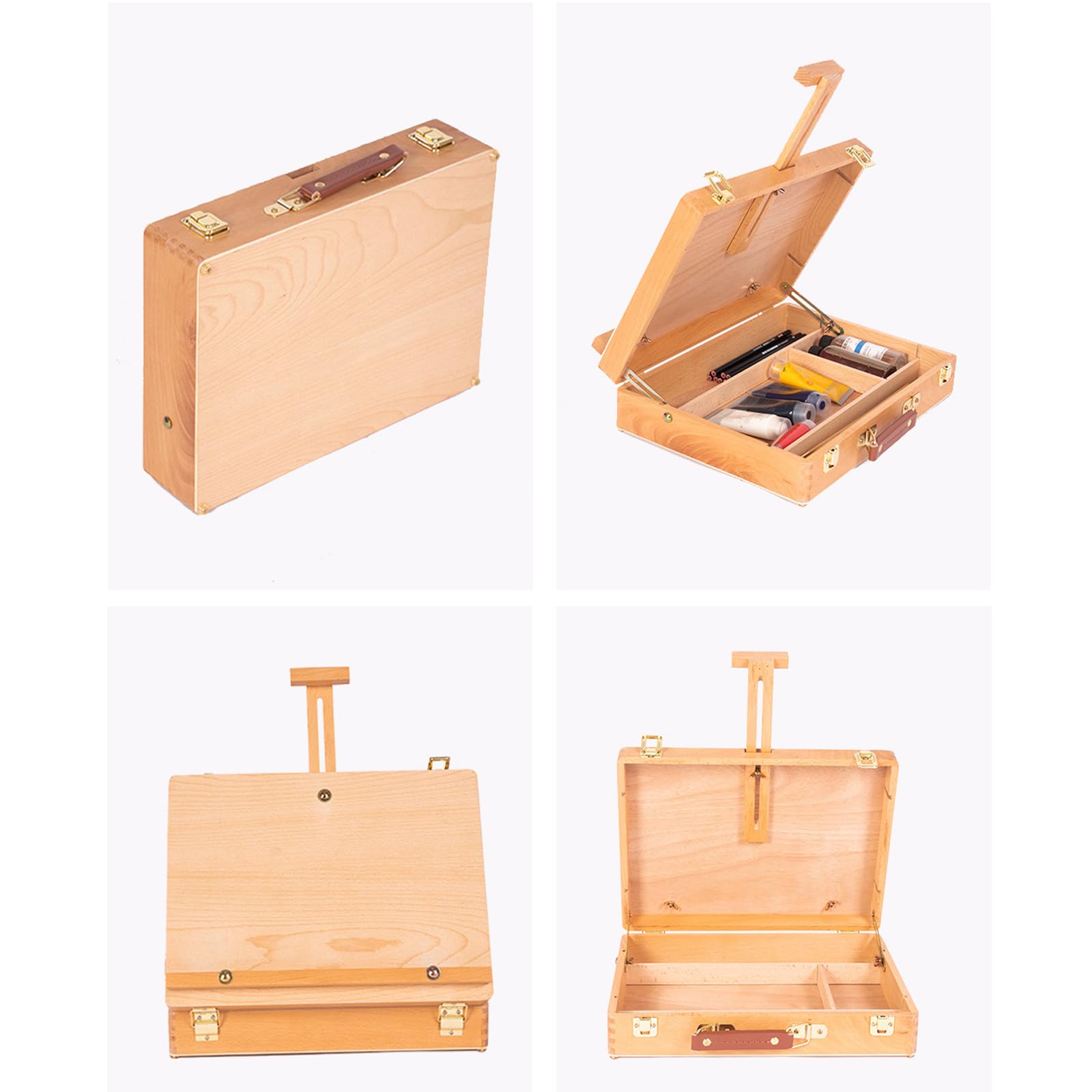 Caballete plegable de madera para arte, altura ajustable, para artistas, estudiantes, pintura