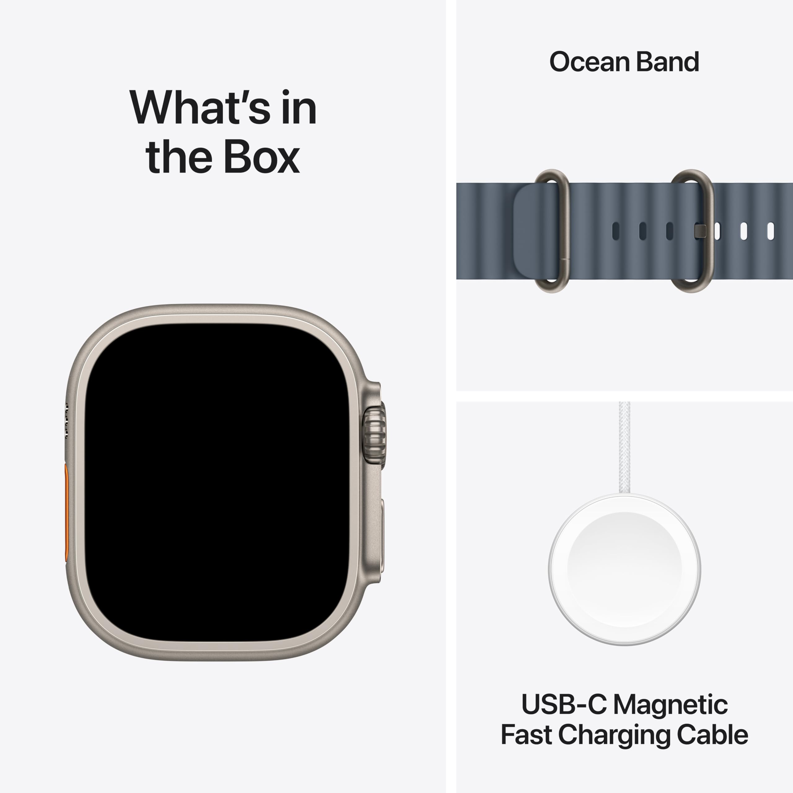 Apple Watch Ultra 3 GPS + Cellular 49mm Natural Titanium Case with Anchor Blue Ocean Band — view 4