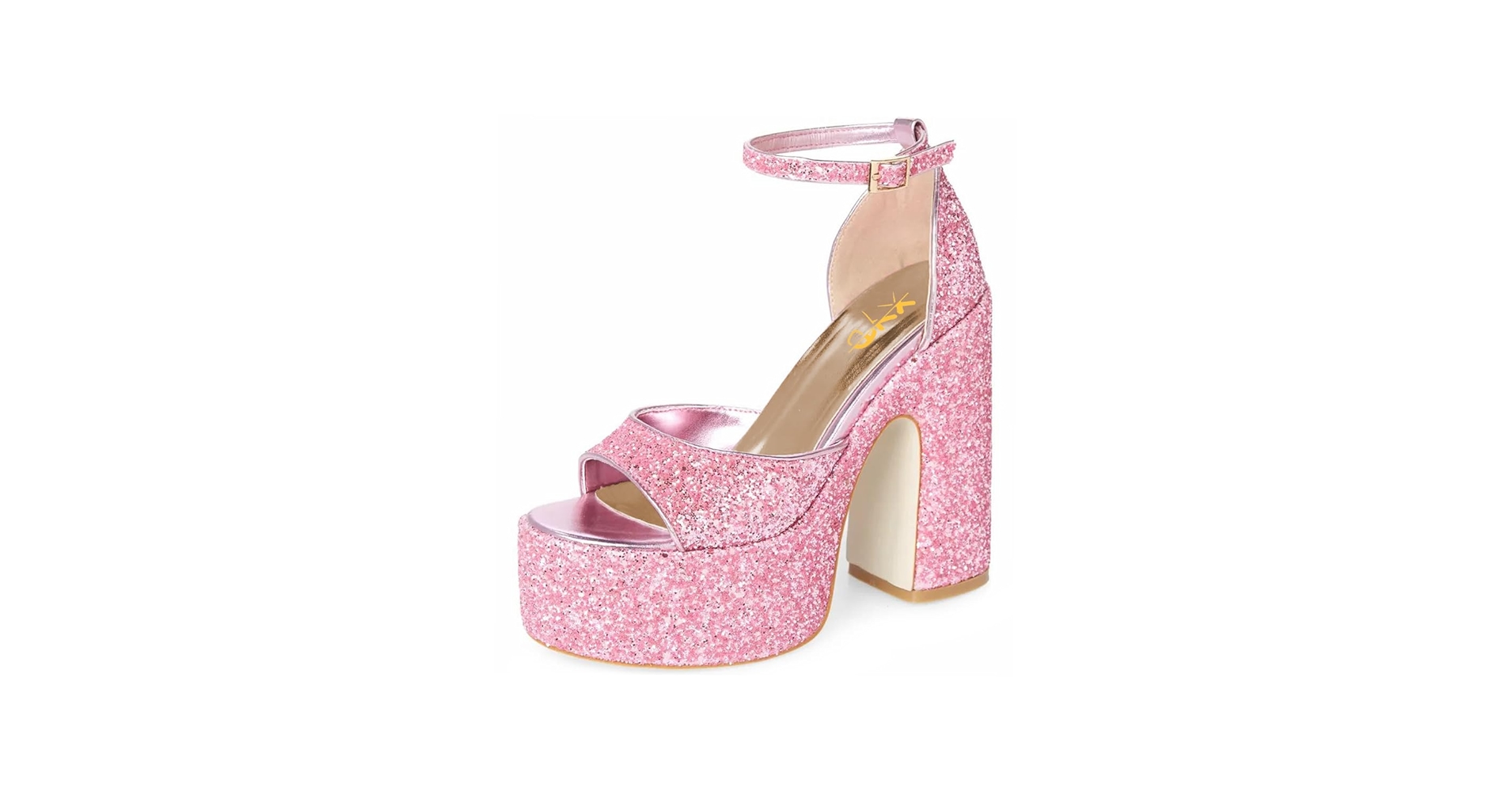 Amazon.com | XYD Women Bling Platform Sandals Peep Toe Block