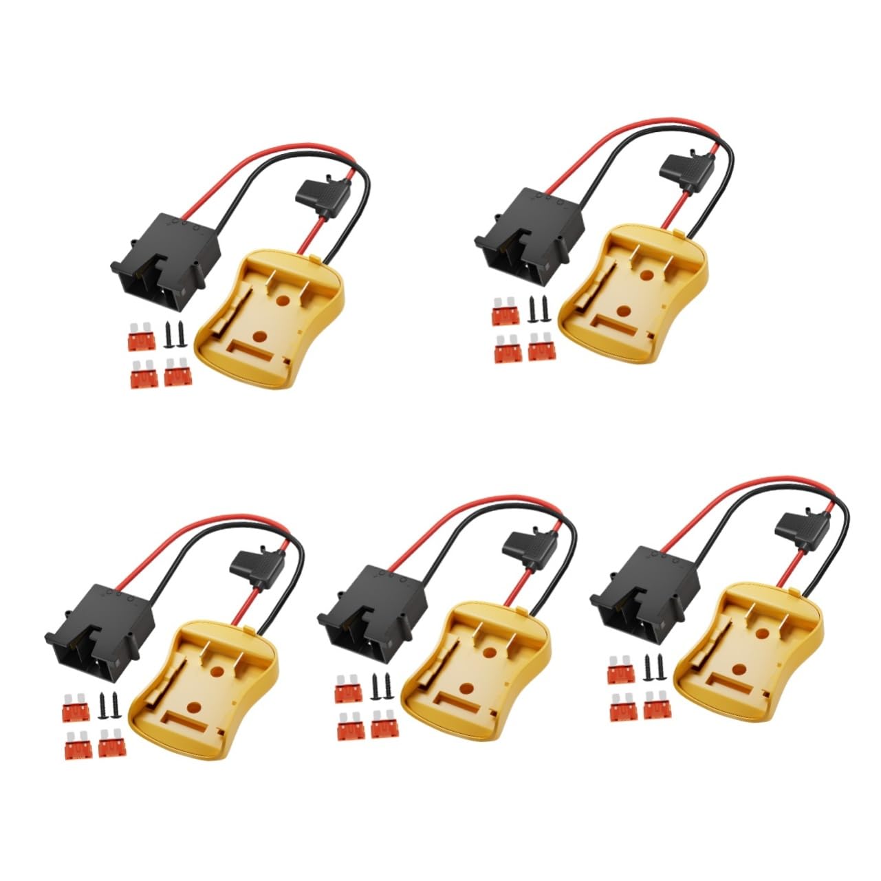Artibetter 5piezas Adaptador De Batería De Corriente Conector Diy Para Herramientas Eléctricas y Juguetes Fácil De Instalar Compatible Baterías De Iones De Litio