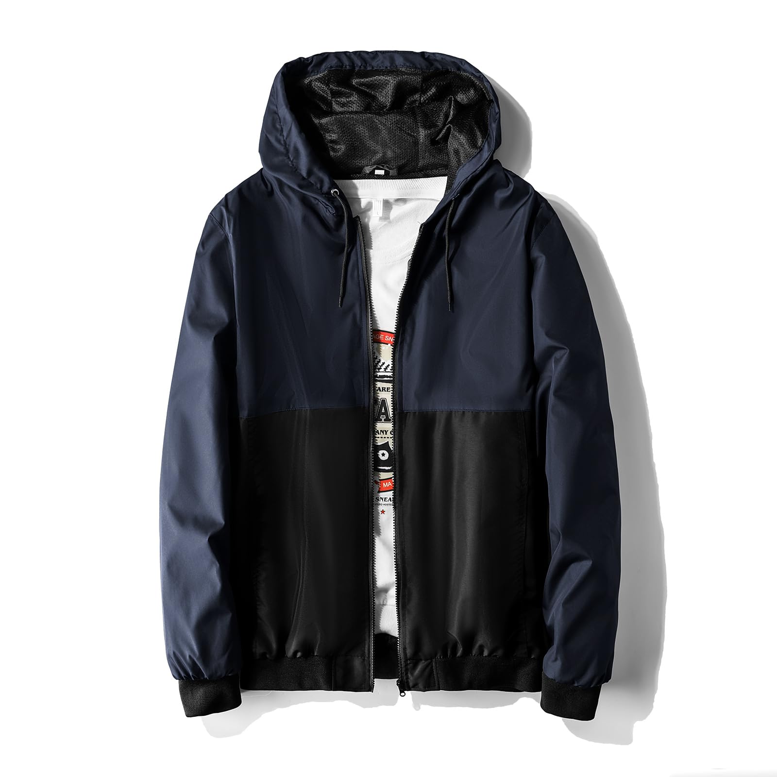 MADHEROMens Windbreaker Jacket Lightweight 90s Retro Wind Breakers