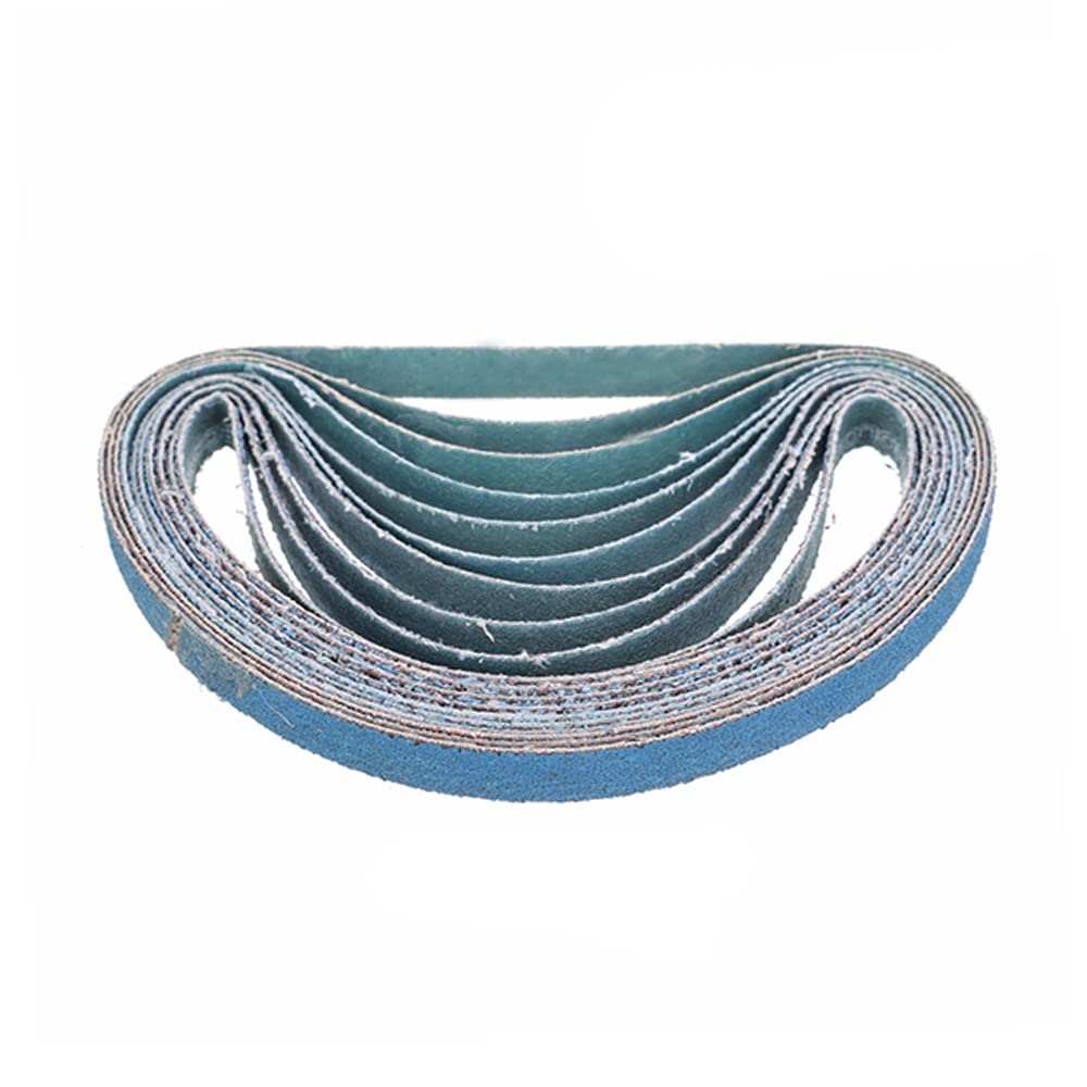 10PCS Abrasive Sanding Belt, Sanding Band Paper, Grinding Polishing Tool Accessories for Furniture Woodworking (13x457mm - P60)