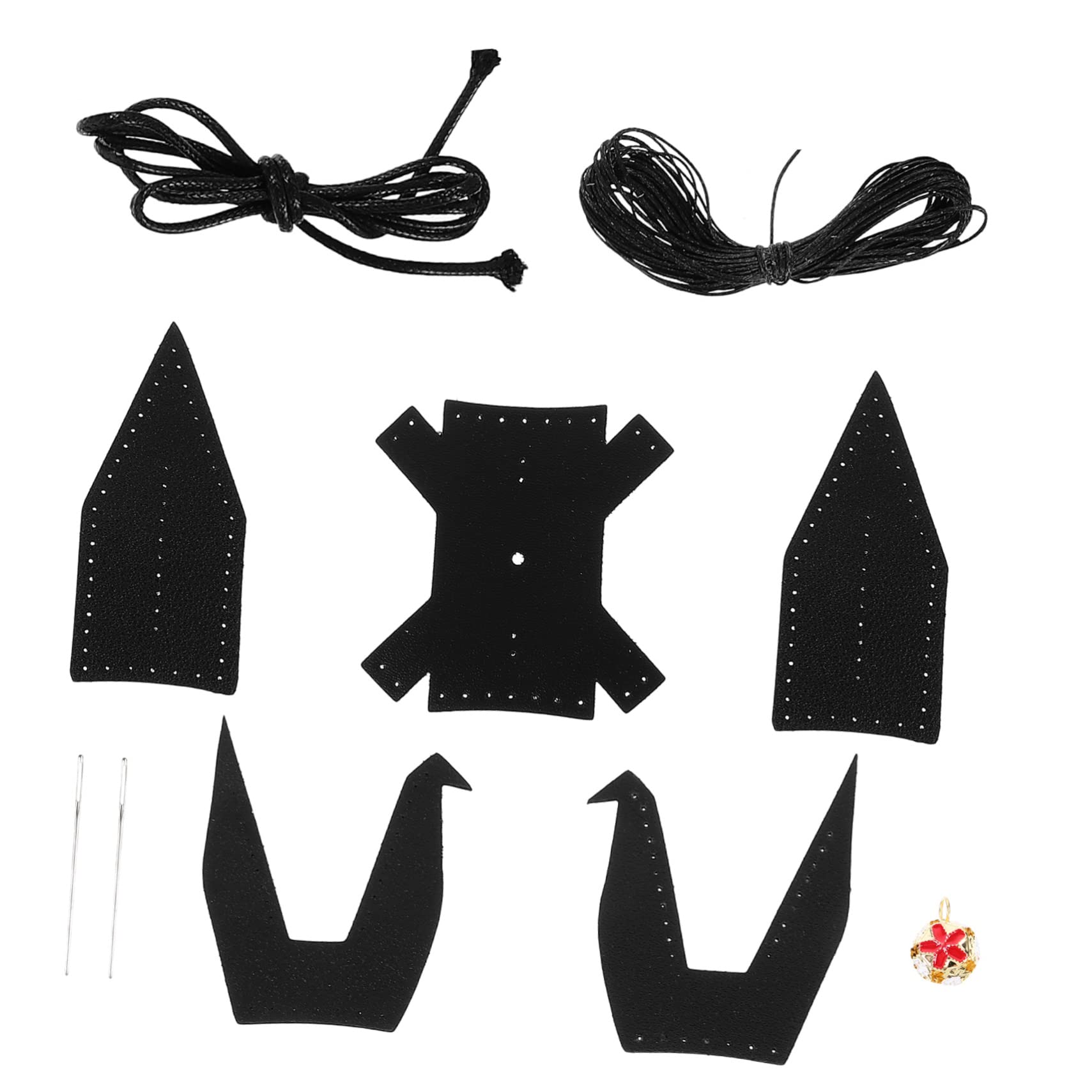 TEHAUX 5ensembles Pendentif Cuir Origami Kit Pour Voiture Ensemble De Matériaux Pour Création De Crane Cuir Décoration Unique Et Facile à Réaliser Pour Amateurs De Couture